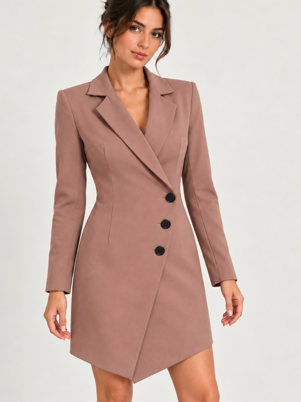 Irena Rich Dusty Rose Blazer Dress Size S